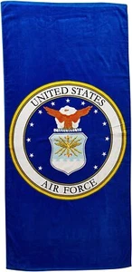 United States Air Force 28x58 Fiber Reactive Cotton Beach Towel - Picture 1 of 4