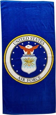 United States Air Force 28x58 Fiber Reactive Cotton Beach Towel - Image 1 of 4