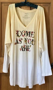 TORRID LONG SLEEVE TEE SHIRT TOP BLOUSE SWEATSHIRT 5 5X 5XL 28 NEW - Picture 1 of 4