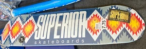 Vintage 90’s Superior Andean Southwest Pattern Graphic 31 X 7.75 Skateboard Deck - Picture 1 of 9