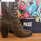PAIGE Naomi Lace Up Boots, Size 7.5, $428.00, Brand New 