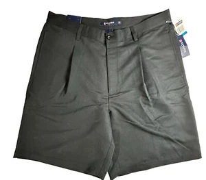 Vintage Chaps Ralph Lauren Mens 90s Golf Shorts Pleated Black Chino Sz 36 New - Picture 1 of 9