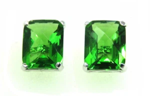 E40810P Classic Mt St Helens Helenite EM. 8x10 7.5 Sterling Silver Stud Earrings - Picture 1 of 6