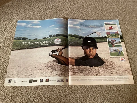 TIGER WOODS PGA TOUR 2005 PS2 XBOX Video Game Poster Print Ad Nintendo Gamecube Cover