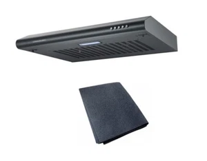 Cookology Visor Cooker Hood 60cm Kitchen Extractor & Filters - Black VISOR600BK - Picture 1 of 6