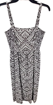 Corey Lynn Calter Dress Womens Small Black White Geo Print Sleeveless Artsy Boho - Image 1 of 4