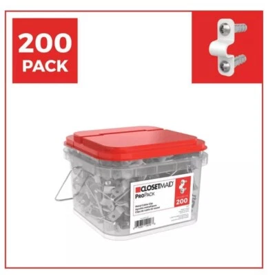 ClosetMaid 2186700 ProPack Metal Shelf Cable Clips (200-Piece) NEW SEALED