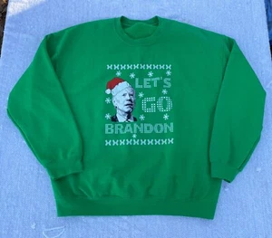 Funny Biden Christmas XL Sweater Lets Go Brandon Sweater Unisex - Picture 1 of 11