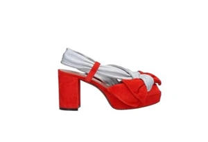 Sandals L'autrechose Women - Platform Soft Leather & Suede Two Tone Block Heel - Picture 1 of 5