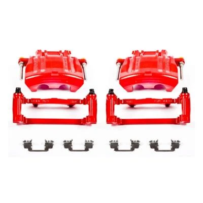 PowerStop Red Calipers with Brackets for 2012 Chrysler 300 Front - Pair - Image 1 of 4
