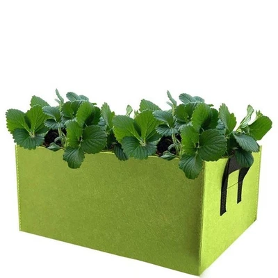 Rectangular Grow Bags for Vegetables 4Pcs Set with Ample Planting Space - Image 1 of 4