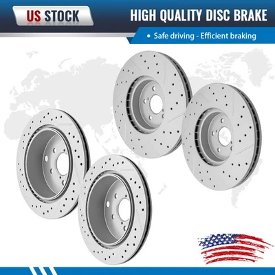 Front Rear Disc Brake Rotors for 2014 2015 2016 2017 2018 Subaru Forester 2.0L - Image 1 of 4