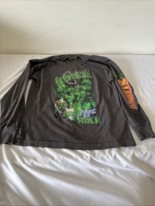 Vintage 2003 Incredible Hulk Shirt Marvel Youth Boys Size M 8 Hulk Long Sleeve - Picture 1 of 5