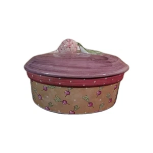 Bois d'Arc Essex Tutti Frutti 3 Qt Ceramic Casserole Dish Beets Purple Portugal - Picture 1 of 4