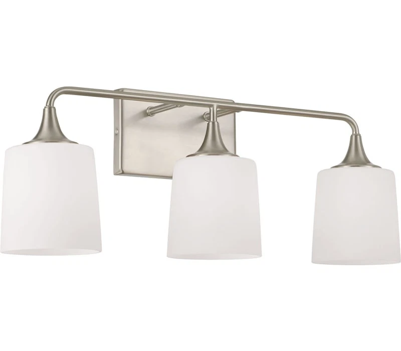 HomePlace 148931BN-541 Presley Vanity, 3-Light 300 Total Watts, Brushed Nickel - Image 1 of 1