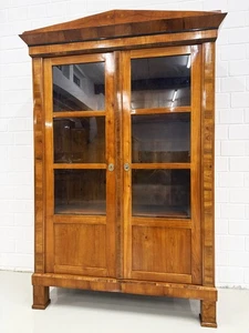 Vitrine Bücherschrank Biedermeier Kirsche Massiv 1820 Zerlegbar Handpoliert - Bild 1 von 8