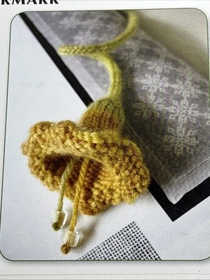 Squash Blossom Bookmark Knitting Pattern Card Page - Image 1 of 3