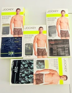 Jockey Men's Chafe Proof Pouch Boxer Brief underwear pack of 2, Printed boxers - Picture 1 of 6
