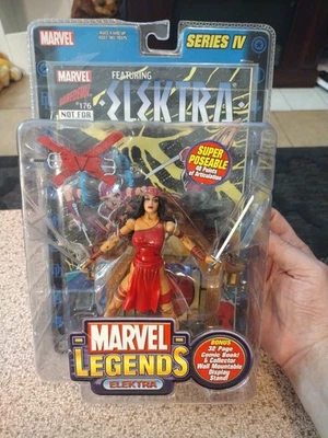 Figura Elektra 6" Marvel Legends Serie IV con Lámina Roja Cómic ToyBiz 2003 Foto 1 de 4