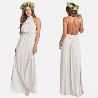 SHOW Me Your MUMU Vestido Cuello Escote Mágico Brillo Maxi Vestido Boda Pequeño Foto 1 de 3