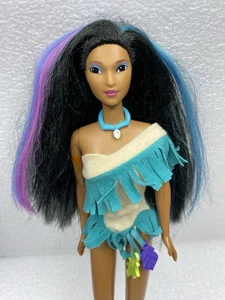 Vintage 1995 Disney Mattel Pocahontas Color Splash Hair Fashion Doll 14864 - Picture 1 of 24