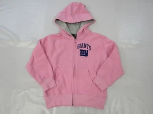 New York Giants Youth Toddler Size 4T Pink Full-Zip Jacket Hoodie - Picture 1 of 3