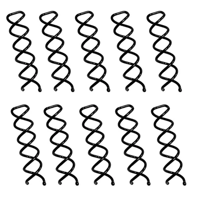 10PCS Spiral Hair Pins, Non-Scratch Ball Tips Screw Pins for DIY Hair Style (Bla - Image 1 of 4