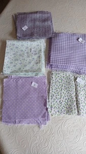 100 Mix Purple Poly Cotton Fabric Precuts 4 1/2 inch Squares Quilting Bundle - Picture 1 of 5