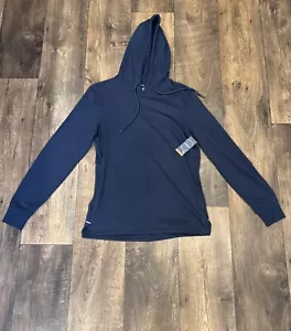 Men’s Jockey Sport Navy Blue Small Hoodie Pullover Pockets Soft Long Sleeve - Picture 1 of 8