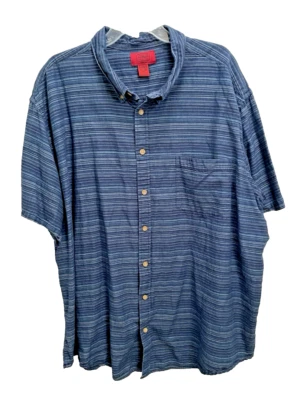 The Foundry Supply Co Men's Shirt Button Down Collar Size 3XLT 100% Cotton Blue - Image 1 of 4