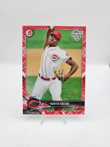 2018 Topps Bowman Holiday Hunter Greene Red Festive Parallel /10 - Picture 1 of 2