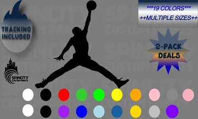 Calcomanía adhesiva de baloncesto con logotipo de Michael Jordan Jump Man Foto 1 de 4