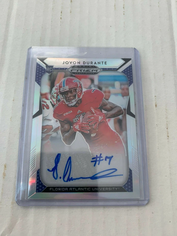 Jovon Durante 2019 Prizm Draft Picks Rookie Silver Prizm Auto Card #255 - Image 1 of 1