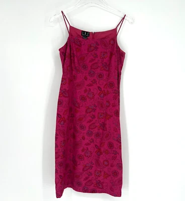 VTG INC Dress Womens 4 Y2K Pink Floral Silk 90s Feminine Fairy Mini - Image 1 of 4