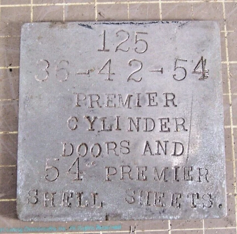 Vintage Small Steel Premier Cylinder Door Shell Sheets Plaque Sign Label (D) Cover
