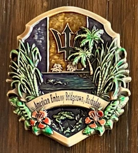 USMC MSG-D Marine Security Guard Detachment Bridgetown, Barbados Challenge Coin - Bild 1 von 4