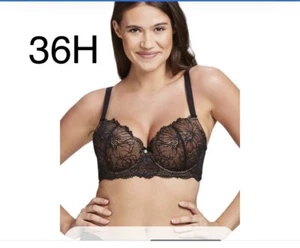Creme Bralee 18432 Tonight's the Night Padded Lace Bra Black 36H New $35.00 - Picture 1 of 11