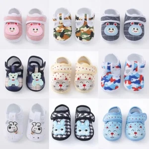 Baby Crib Shoes Floral Embroidery Soft First Walkers - Picture 1 of 21