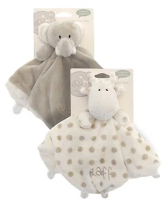 eLLi & Raff Embroidered Comfort Blanket - Eco Friendly Super Soft Toy for Babies - Picture 1 of 6