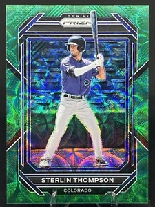 STERLIN THOMPSON Panini GREEN SCOPE PRIZM /75 Colorado Rockies Prospect SSP de radiocontrol - Imagen 1 de 3