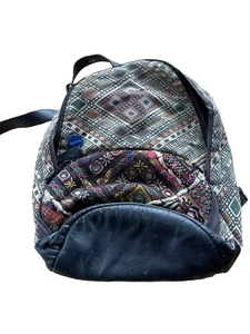 Ecote Boho Gobelin Rucksack Ethno bestickt geometrisches Muster Kunstleder - Bild 1 von 3