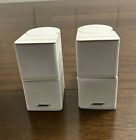 Bose White Jewel Double Cube Speakers Lifestyle Acoustimass with wall mounts