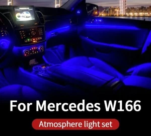 🔥 Mercedes Ambient Lights 12 Color GLE GLS Class W X166 Carbon Fiber Panel Full - Picture 1 of 18
