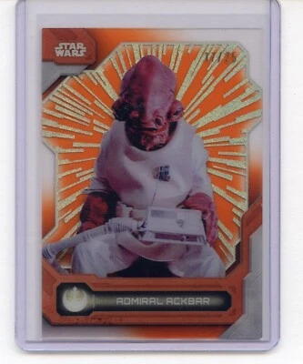 2024 Topps Star Wars High Tek Admiral Ackbar Orange /25 Hyper Space Pattern - Image 1 of 2