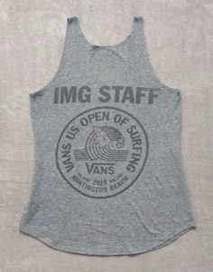 Vans US Open of Surfing IMG Staff Tank Top Youths Size Medium Gray - Picture 1 of 8