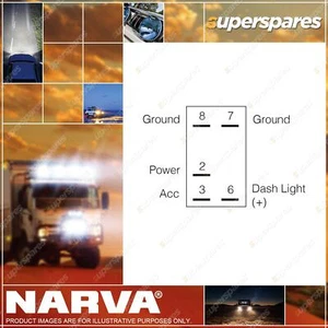 Narva 12/24V Off/Momentary On LED Illuminated Sealed Rocker Switch Blue Blister - Picture 1 of 2