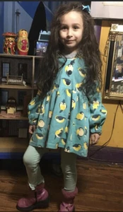 Jelly the Pug-sz 7-Dress-Bird Pattern-Birds-With Hood-Cozy And Comfortable! - Picture 1 of 4