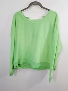 Joylab New! Women's Green Terry Cloth Keyhole Back Top Size Small - Picture 1 of 5