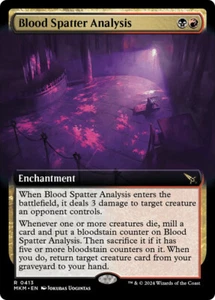 Arte extendido análisis de salpicaduras de sangre Magic The Gathering - Asesinatos en Karlov Manor #413 - Imagen 1 de 1