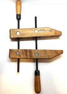 Craftsman Wooden 10 Inch Block Clamps Carpenter Woodworking 7" Opened VGC - Picture 1 of 11